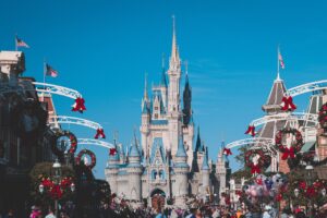 Photo of Cinderella's castle from Main Street U.S.A. Walt Disney World Orlando Florida